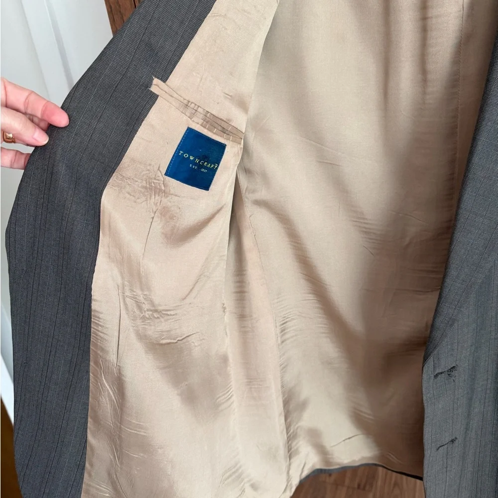Men’s Towncraft 2-Button Grey 43L Sports Coat